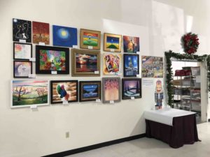 FGT fundraising drawings displayed at Sunnyvale CA warehouse